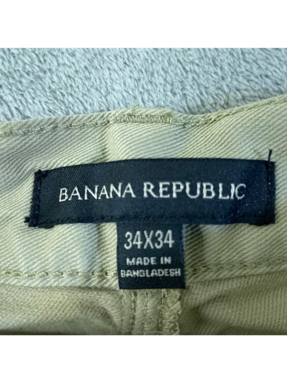 NWOT Banana Republic Men's 34x34 Slim Fit Tan Chino Pants Cotton Blend